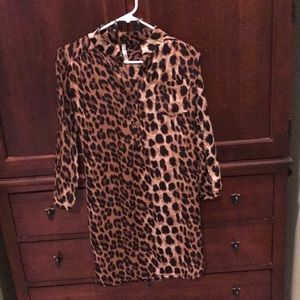 Leopard Shirt dress